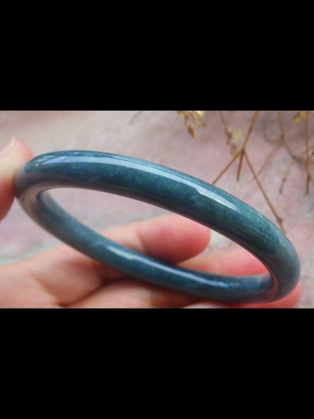 Certificate Jadeite Green Jade Circle Bangle Bracelet 7 inches 58mm